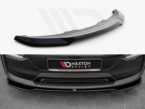 Maxton Design Gloss Black Front Splitter V.1 for BMW i3 Mk1 Facelift 2017-2022 | Front Lip Bumper Spoiler | ABS Aero Kit
