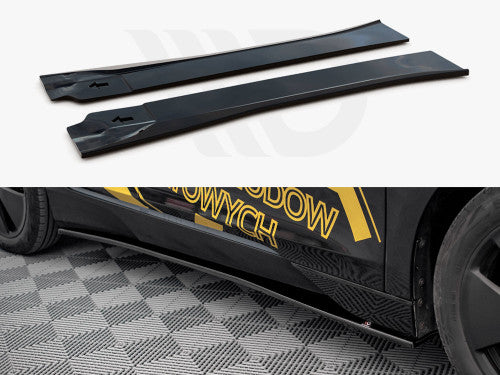 Maxton Design Gloss Black Side Skirts Diffusers BMW I3 Mk1 Facelift (2017-2022)