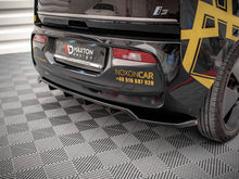 Load image into Gallery viewer, Maxton Design Gloss Black Rear Centre Splitter (Vertical Bars) for BMW i3 Mk1 Facelift 2017–2022
