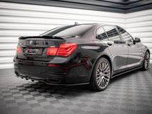 Load image into Gallery viewer, Maxton Design Gloss Black Rear Centre Splitter with Vertical Bars for BMW 7 Series F01 M Sport (M-Pack) 2008-2013
