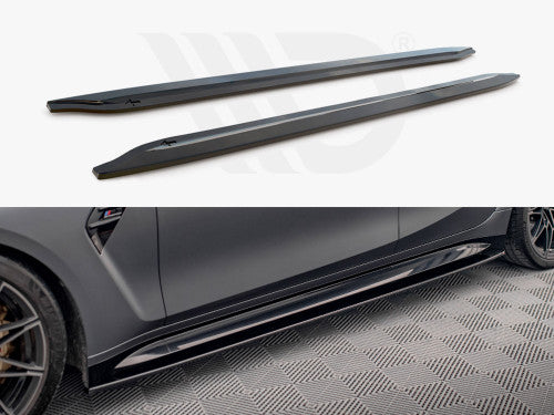 BMW M3 G80 (2021-On) Maxton Design V1 Gloss Black Side Skirts Diffusers/Extensions