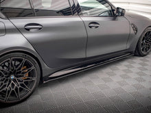 Load image into Gallery viewer, Maxton Design Street Pro Side Skirts Diffusers for BMW M3 G80 (2021+) - 10mm ABS - Matte Black or Matte Black Red Core - Side Skirt Extensions/Splitters - Mounting Kit Included
