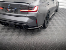 Load image into Gallery viewer, Maxton Design Gloss Black Rear Side Splitters V.1 for BMW M3 G80 Saloon (2021+) - Rear Bumper Spats/Extensions Pair

