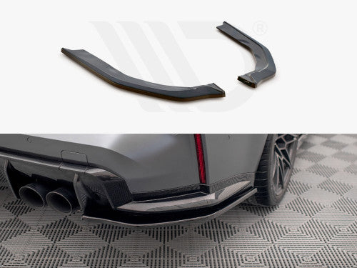 Maxton Design Rear Side Splitters V.2 Gloss Black for BMW M3 G80 2021+ - Rear Spats Pair, ABS, Fitting Kit