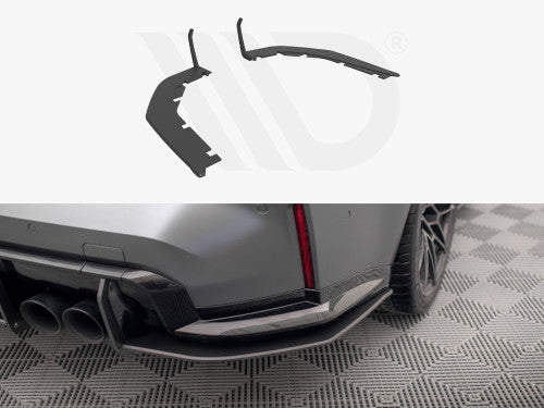 Maxton Design Street Pro Rear Side Splitters for BMW M3 G80 (2021+) - Matte Black 10mm ABS Rear Spats