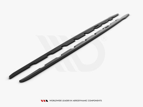 Maxton Design Gloss Black Side Skirt Diffusers V2 for BMW 1 Series F40 M135i / M Sport 2019+ ABS Side Skirt Extensions (Pair)