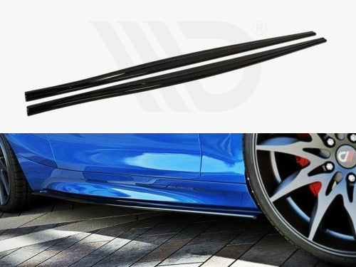 Maxton Design V1 Gloss Black Side Skirt Diffusers/Splitters for BMW 1 Series F20 M135i/M140i M Sport (M-Pack) 5‑Door 2011‑2019