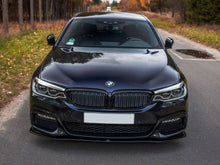 Load image into Gallery viewer, Maxton Design Gloss Black Front Splitter V.2 for BMW 5 Series G30 G31 M Sport 2017-2020 – Front Bumper Lip Spoiler for Saloon &amp; Touring
