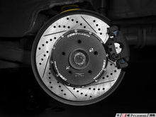 Load image into Gallery viewer, ECS Tuning 2-Piece Lightweight Rear Brake Rotors (Pair) 328x20 – Fits BMW E46 M3 &amp; E39 M5 | Semi-Floating, Cross-Drilled &amp; Slotted Performance Rear Discs
