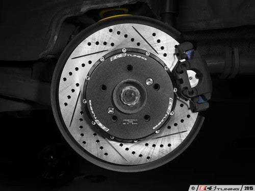ECS Tuning 2-Piece Lightweight Rear Brake Rotors (Pair) 328x20 – Fits BMW E46 M3 & E39 M5 | Semi-Floating, Cross-Drilled & Slotted Performance Rear Discs