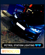 Load image into Gallery viewer, Blue Luminescent V bar sticker overlay vinyl for your BMW
