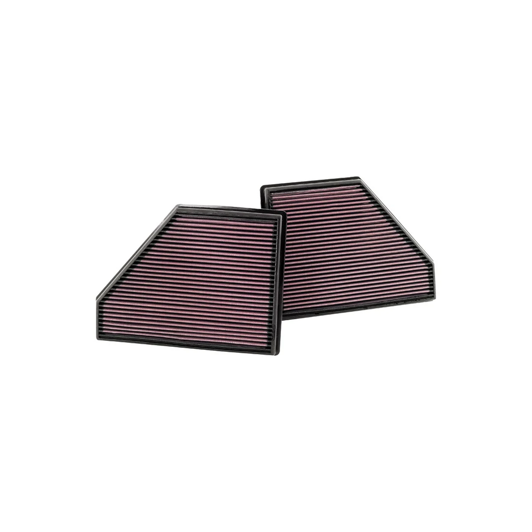 K&N 33-2407 High-Flow Replacement Panel Air Filter for BMW X5 E70 4.8i/48i xDrive V8 - Washable & Reusable - 2 Pack