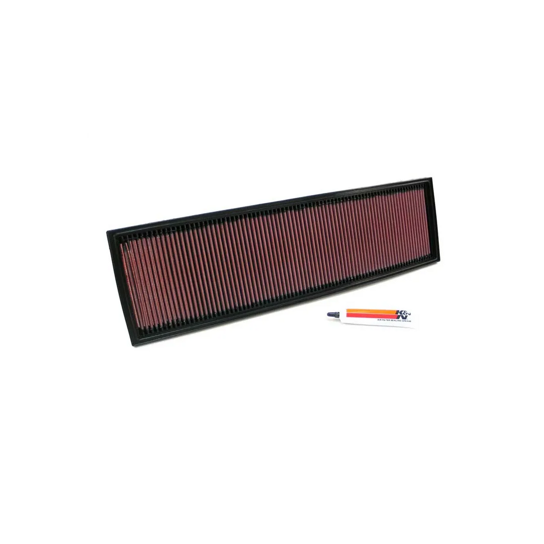 K&N 33-2706 Panel Air Filter for BMW E36/E39/E38 2.5L M51 Diesel (325td/325tds, 525td/525tds, 725td) - High-Flow Washable Reusable OEM Replacement