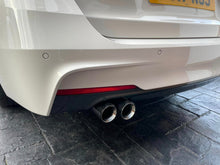 Load image into Gallery viewer, Pair of Silver BMW Exhaust tips for BMW&#39;s with a twin exit
