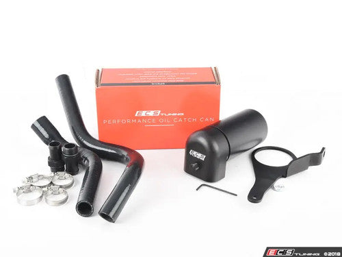 ECS Tuning N55 Baffled Oil Catch Can Kit for BMW F30 3 Series 335i/335i xDrive (2012-2015, 3.0L N55) - PCV Oil Separator, Billet, OE-Style Mount