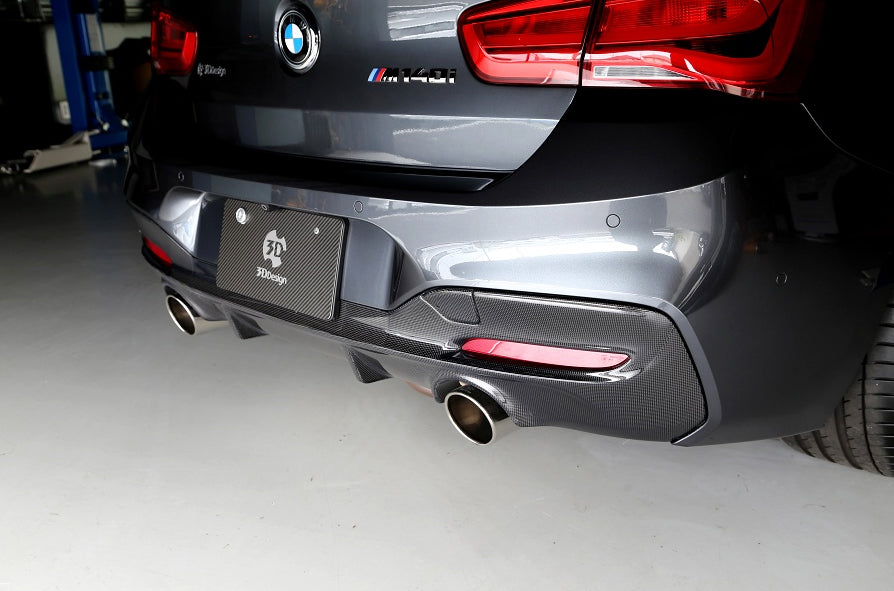 3D Design BMW 1 Series F20 LCI Dual Exit Rear Diffuser (M135i & M140i)