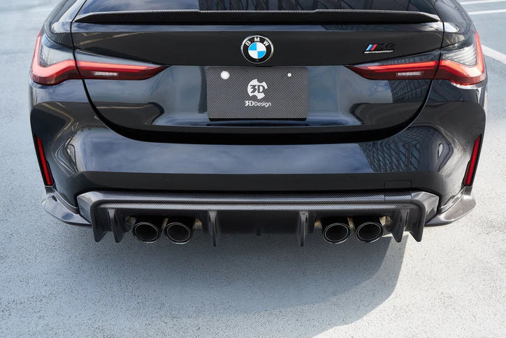 BMW M4 G82/G83 Carbon Fibre Rear Diffuser by 3D Design (2021+, Coupe & Convertible) - One-Piece CFRP Performance Aero - Fits M4 & M4 Competition - Part 3108-38212