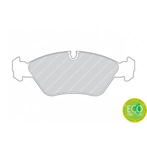 Ferodo Premier Eco Friction FDB256 Brake Pad Set for ATE Calipers - Wear Indicator Ready, With Piston Clip - Fits BMW E28/E24/E30 M3, Ferrari 328, Maserati Biturbo/Ghibli, Porsche 928