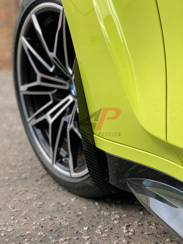 AP Design by Automotive Passion Carbon Fibre Rear Arch Guards & Mud Flaps for BMW G80 M3 / G82 G83 M4 (G8X) - Gloss, Adjustable, Stone Chip Protection - Competition 2021+