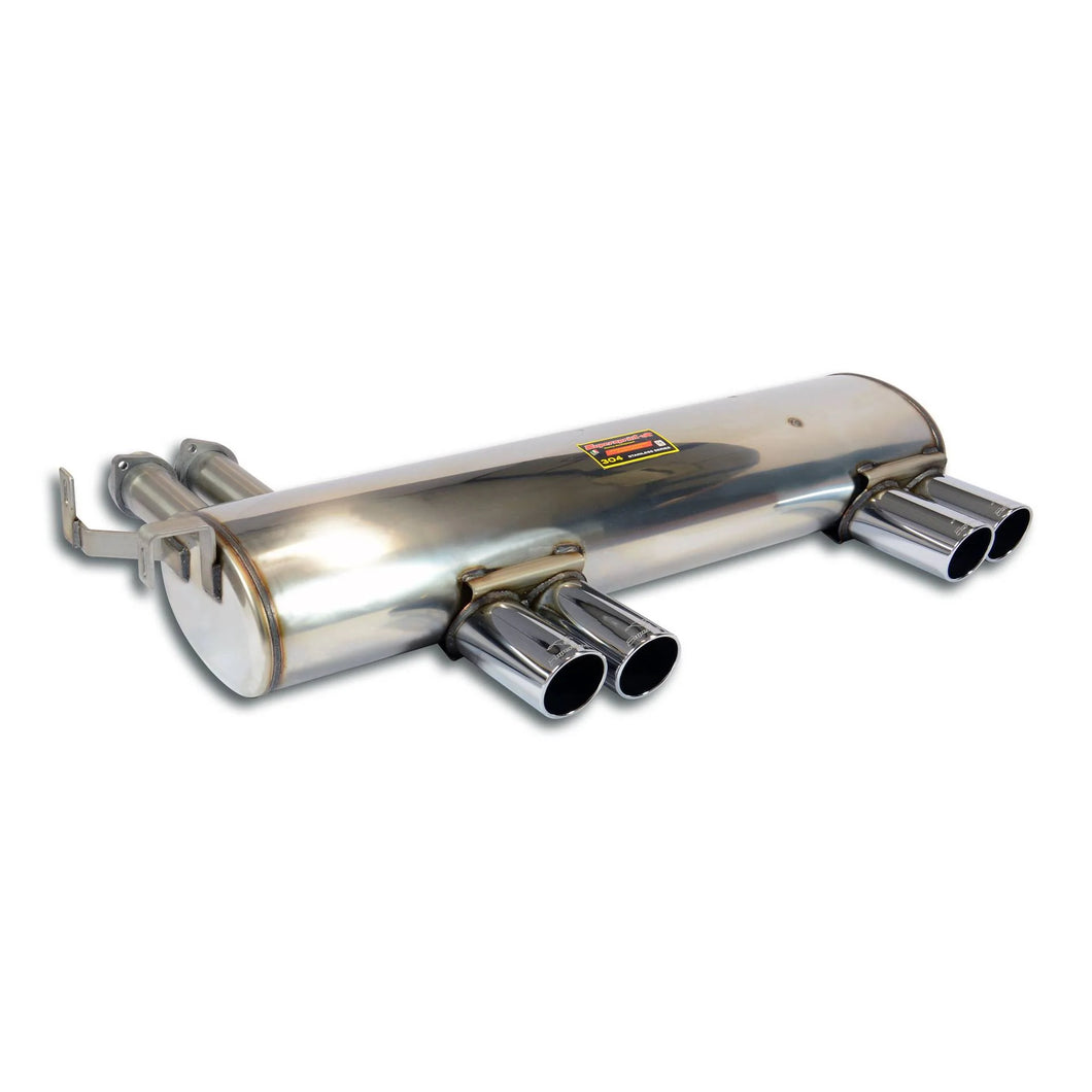 Supersprint Gen 2 Sport Rear Silencer/Muffler Exhaust for BMW E46 M3 S54 (1999-2006) Coupe & Convertible - 80mm Quad Tips, T304 Stainless - Part 043926