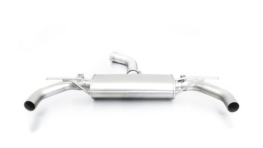 Remus Rear Silencer Left/Right with 2 tail pipes 142x72 mm angled chromed 213 kW 2014+ For Seat Leon 2.0 TSI Cupra