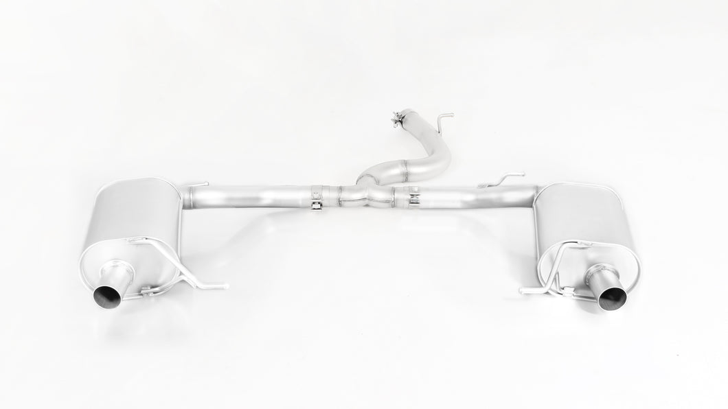 Remus Rear Silencer Left/Right with 2 tail pipes 133x85 mm angled chromed 221 kW 2017-2018 For Seat Leon 2.0 TSI Cupra