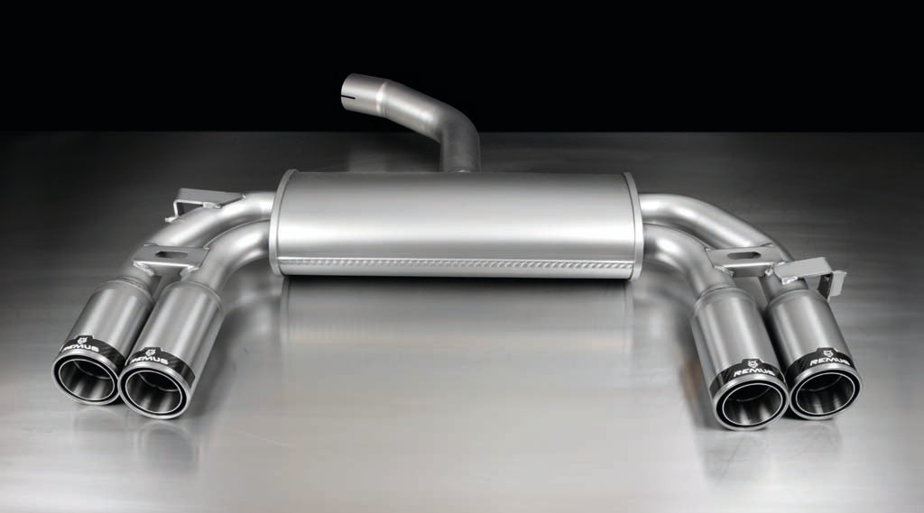 Remus Rear Silencer Left/Right with 4 tail pipes 84 mm 90 kW 2008+ For Volkswagen Golf 1.4 TSI