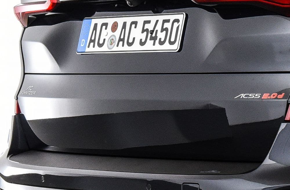 AC Schnitzer Rear Bumper Protection Strip for BMW X5 G05 M Sport - Matt Black Self-Adhesive Boot Sill/Loading Edge Protector - Genuine Accessory (Part 5112305120)