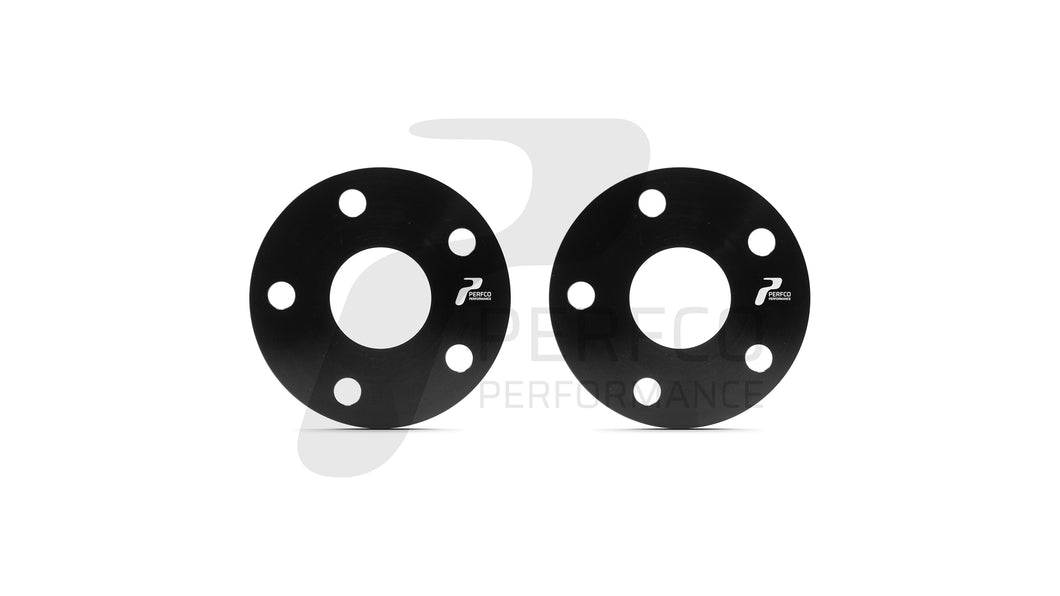 Perfco Performance Hubcentric Wheel Spacers for Volkswagen VW Caddy Mk4 2015-2020 - 5x112 PCD, 57 mm Centre Bore, Black Anodised Billet Aluminium - Made in Italy - Extended Bolts Included (Pair/Per Axle)