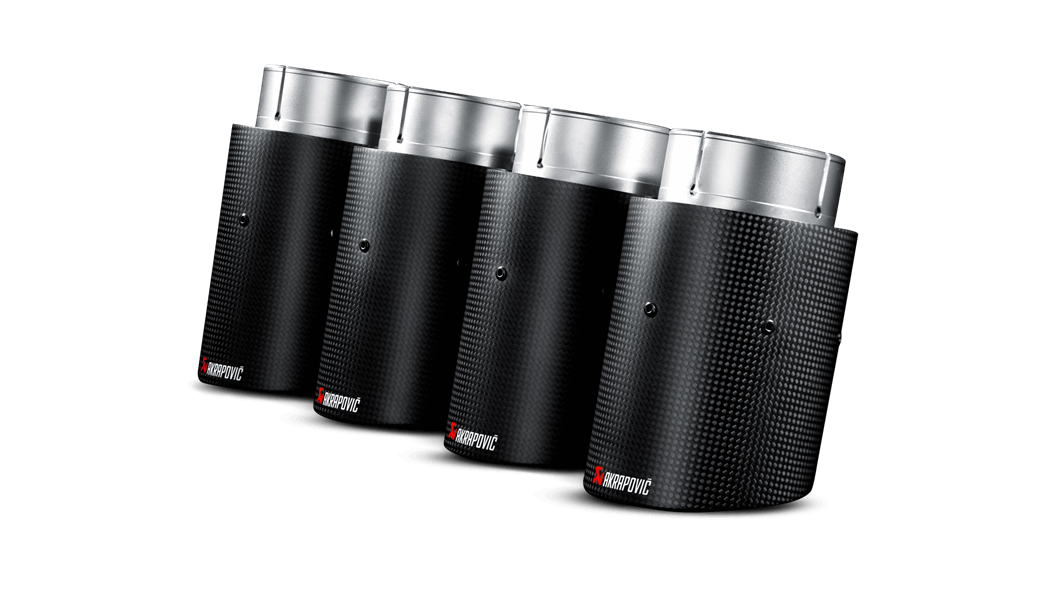 Genuine Akrapovic Tailpipe Set for BMW M5 & M6 (F10 F12 F13) - Carbon Fibre or Titanium Exhaust Tips - Fits 2011-2018 - For Akrapovic Titanium Evolution Line