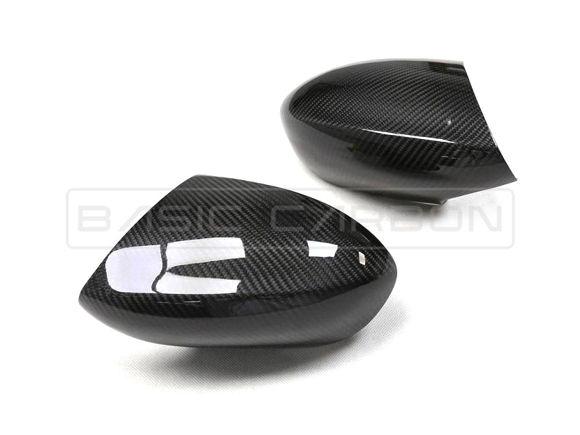 Basic Carbon Pre-Preg Dry Carbon Fibre/Fiber Mirror Covers/Caps for BMW E82 1M & E90/E92/E93 M3 – Autoclave-Cured High Gloss OEM Fit (Pair)