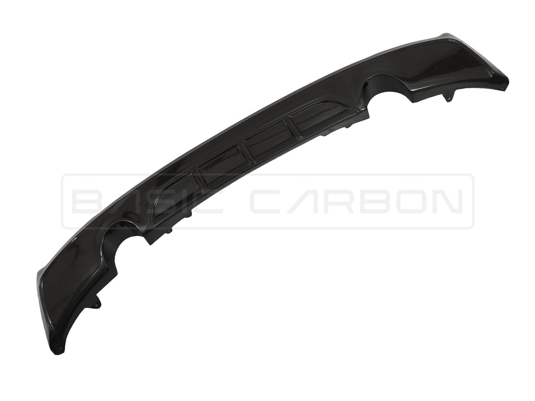 Basic Carbon BMW 2 Series F22 F23 (2012-2018) Carbon Fibre Performance Rear Diffuser, Fits Coupe & Convertible 218d 220i 230i M240i, Gloss Finish, Quad-Exhaust Style