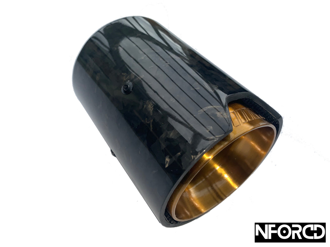Forged Carbon Fiber Exhaust Tips - Gold