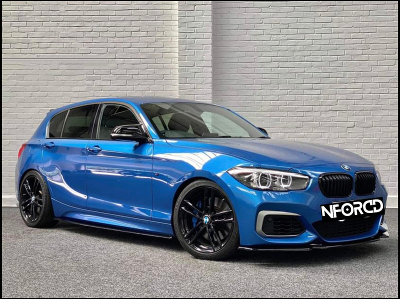 BMW 1 Series F20 F21 Side Skirts (LCI Facelift 2015-2019) - Gloss Black ABS Side Skirt Extensions | OEM Fit | M135i M140
