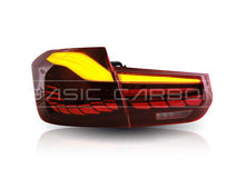 Load image into Gallery viewer, Basic Carbon BMW F30 F35 F80 GTS Style LED Tail Lights (Inc. 330i, 335i, 340i &amp; M3)
