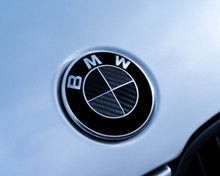Load image into Gallery viewer, Black Carbon and Dark Grey Badge Emblem Over lays BMW
