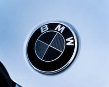 Load image into Gallery viewer, Black Carbon and Dark Grey Badge Emblem Over lays BMW
