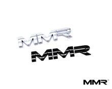 Load image into Gallery viewer, MMR Car Badge Emblem 100mm - OEM-Style Injection Moulded ABS, 3M Self-Adhesive Stick-On - Bright Chrome or Gloss Black - Grille/Boot/Interior Logo (MMR35-1501/1502)
