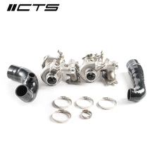 Load image into Gallery viewer, CTS Turbo Stage 2+ S55 Twin Turbocharger Upgrade – BMW F87 M2 Competition, F80 M3, F82/F83 M4 – Bolt-On, Brand New, No Core, VSR Balanced, Silicone Inlets

