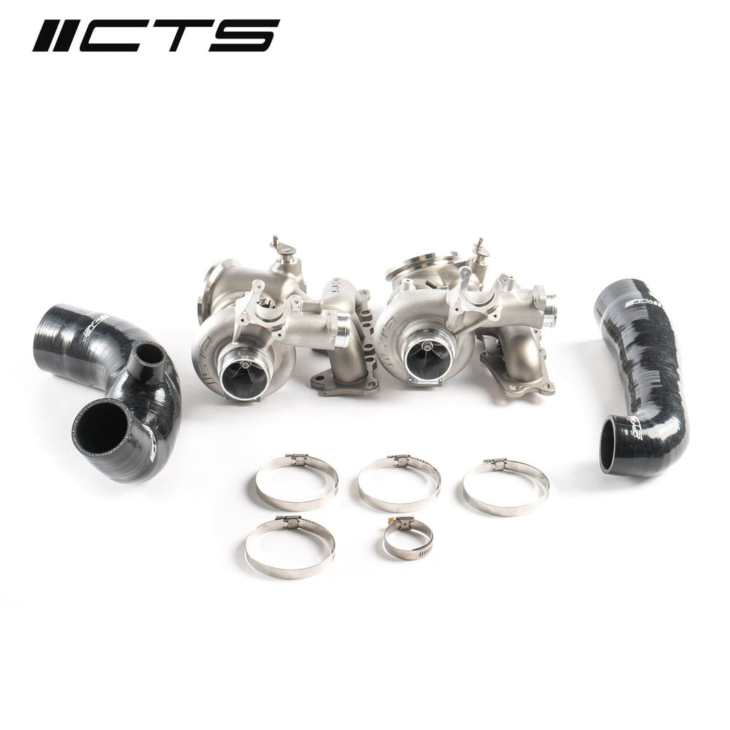 CTS Turbo Stage 2+ S55 Twin Turbocharger Upgrade – BMW F87 M2 Competition, F80 M3, F82/F83 M4 – Bolt-On, Brand New, No Core, VSR Balanced, Silicone Inlets
