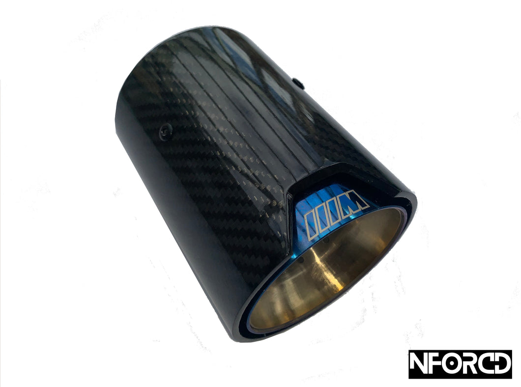 BMW M Performance Exhaust Tips Blue