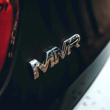 Load image into Gallery viewer, MMR Car Badge Emblem 100mm - OEM-Style Injection Moulded ABS, 3M Self-Adhesive Stick-On - Bright Chrome or Gloss Black - Grille/Boot/Interior Logo (MMR35-1501/1502)

