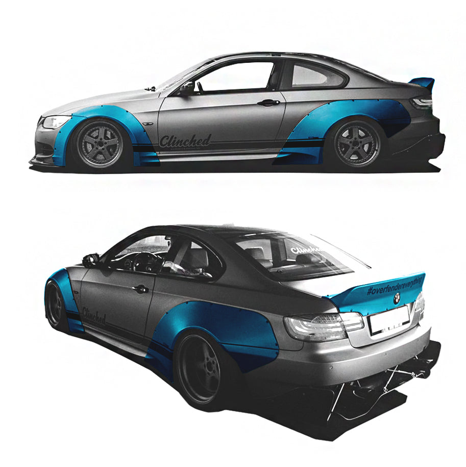 Clinched BMW E92 Wide Body Kit without Ducktail
