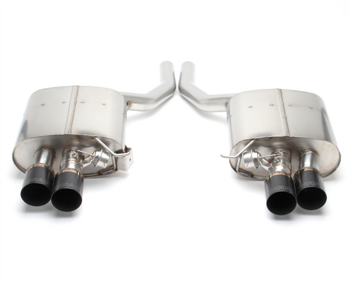 Dinan Free Flow Performance Exhaust - BMW 5 Series 550i & 550i xDrive F10 Sedan 2011-2015, Valved, Stainless Steel, Black Tips, No Drone
