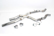 Load image into Gallery viewer, Dinan High Flow Exhaust X-Pipe Mid-Pipe for BMW M3 F80 &amp; M4 F82 (2015-2017, S55) - T304 Stainless 2.75in, Resonator Delete, Fits Stock or Dinan Axle-Back
