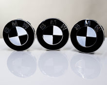 Load image into Gallery viewer, White and Gloss Black Badge Emblem Over lays BMW
