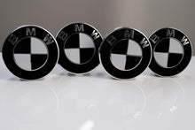Load image into Gallery viewer, White and Gloss Black Badge Emblem Over lays BMW
