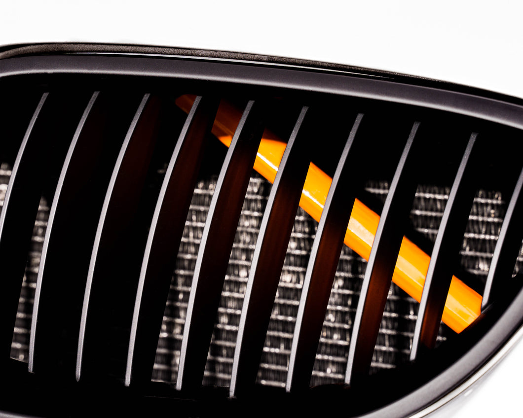 Orange Luminescent V bar sticker overlay vinyl for your BMW