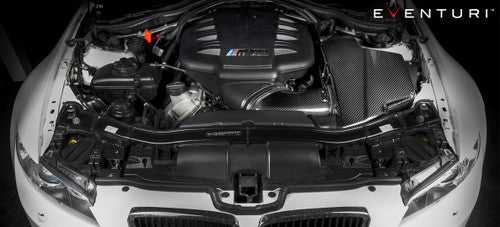 Eventuri Carbon Fibre Airbox Lid for BMW M3 E90 E92 E93 (E9X) S65 V8 – Black Prepreg OEM Replacement Intake Cover