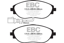 Load image into Gallery viewer, EBC Audi Seat Skoda Volkswagen Yellowstuff 4000 Series Front Sport Brake Pads &amp; USR Slotted Discs Kit - TRW Caliper (Inc. 8S TTS, 5F Leon Cupra, 5E Octavia &amp; MK7 Golf R)
